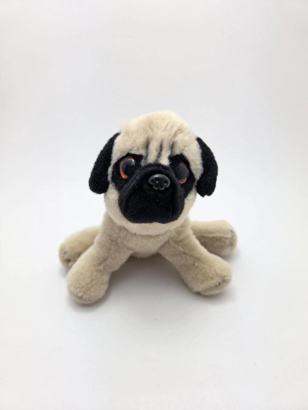 Russ “Pug” the Dog Stuffed Animal Toy, Vintage Plush (5 inch)